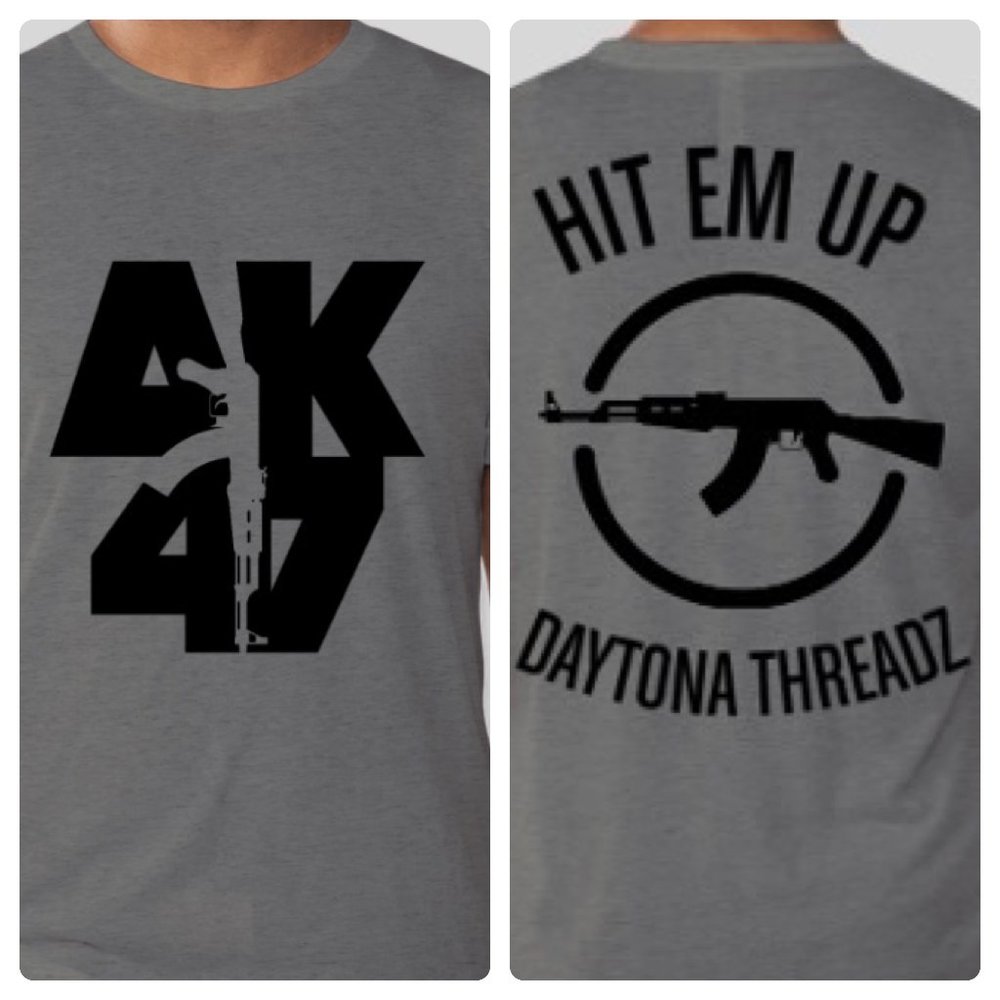 MENS TSHIRT HIT EM UP LOGO MED,LG,XL,2XL